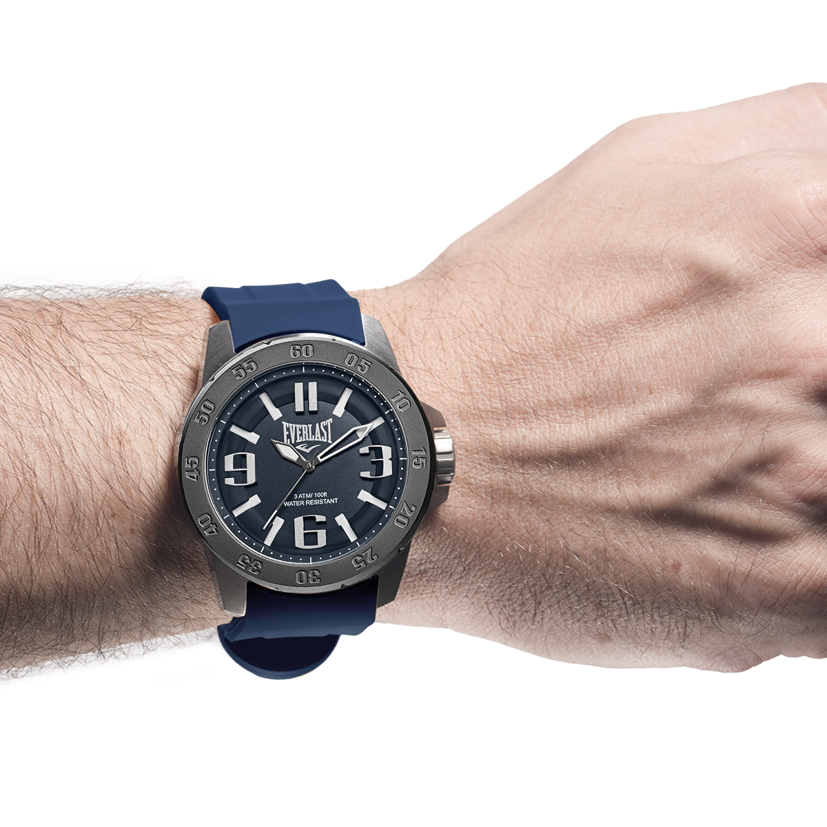 Relógio de Pulso Everlast Masculino Pulseira Silicone Azul E6992