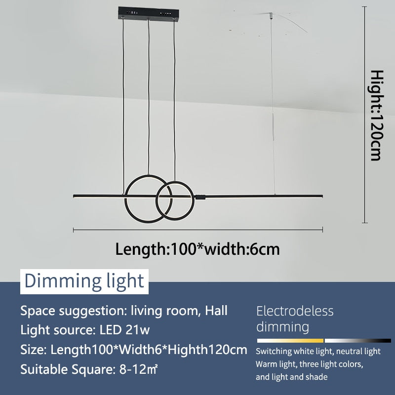 Luminária Nordic Simple LED Chandelier